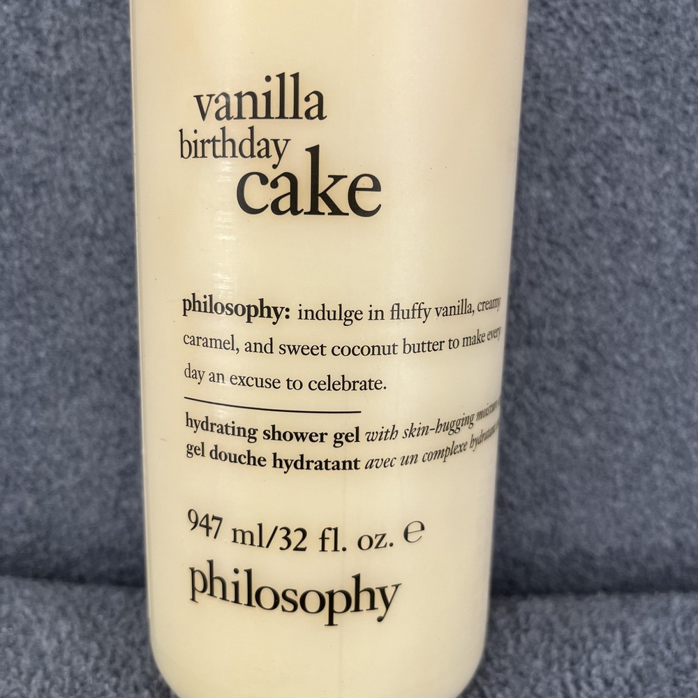 Philosophy Vanilla Birthday Cake Shampoo Shower Gel Bubble Bath Jumbo 32 Fl Oz - Picture 9 of 11